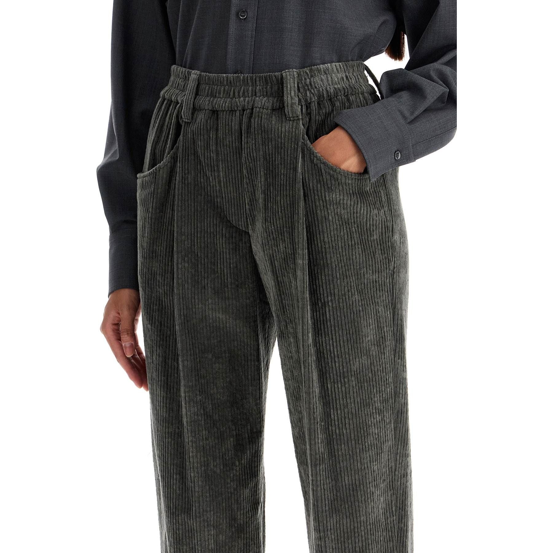 Cropped Corduroy Pants