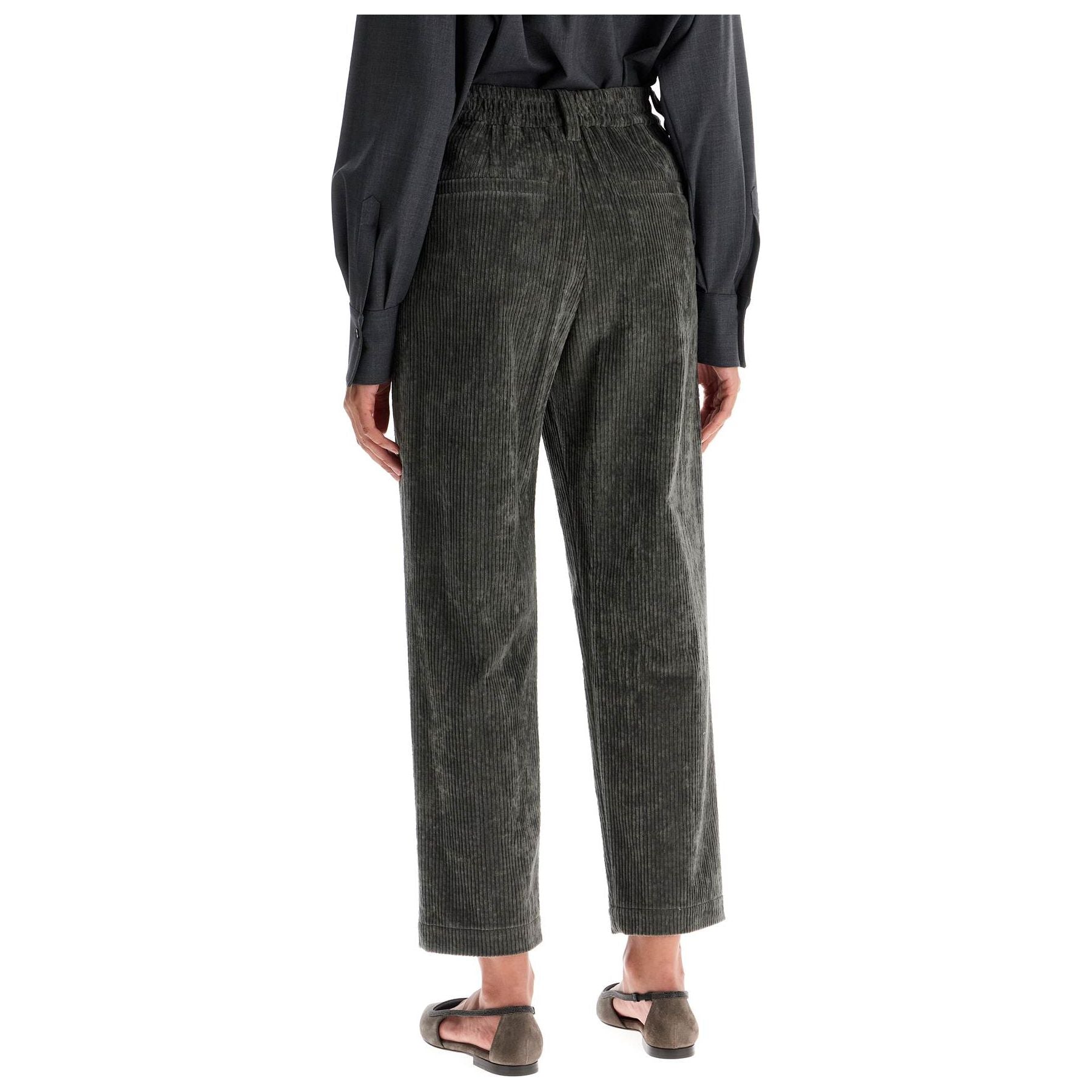 Cropped Corduroy Pants