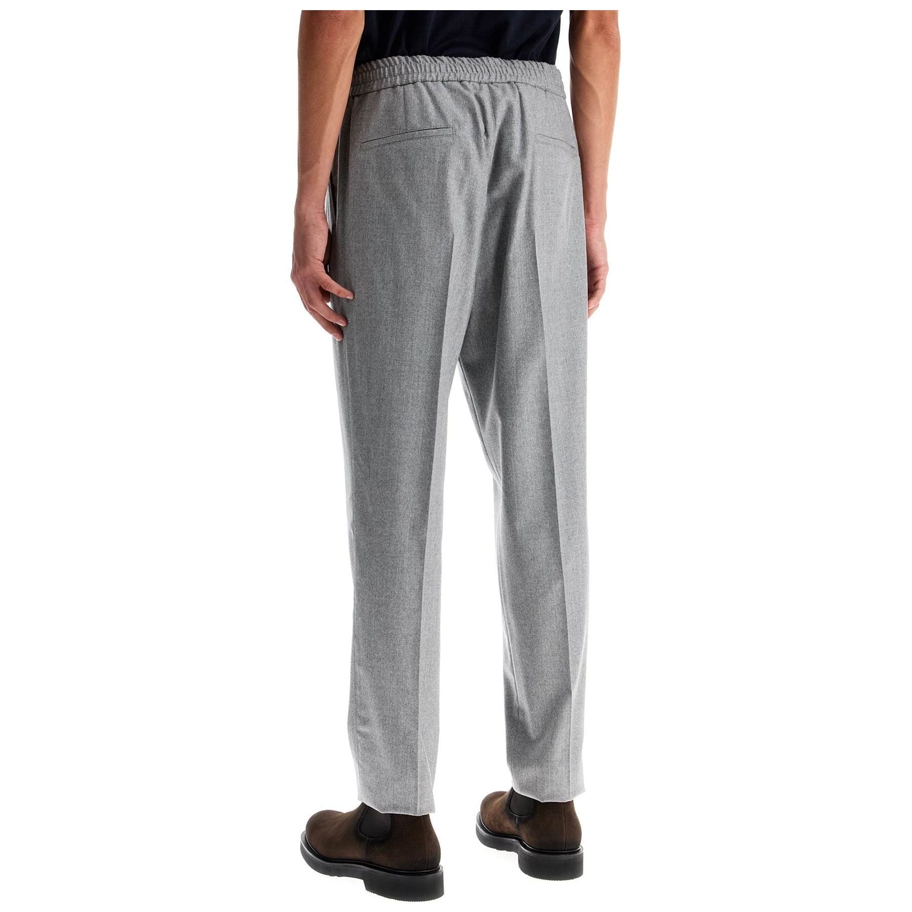 Wool Flannel Leisure Fit Pants In