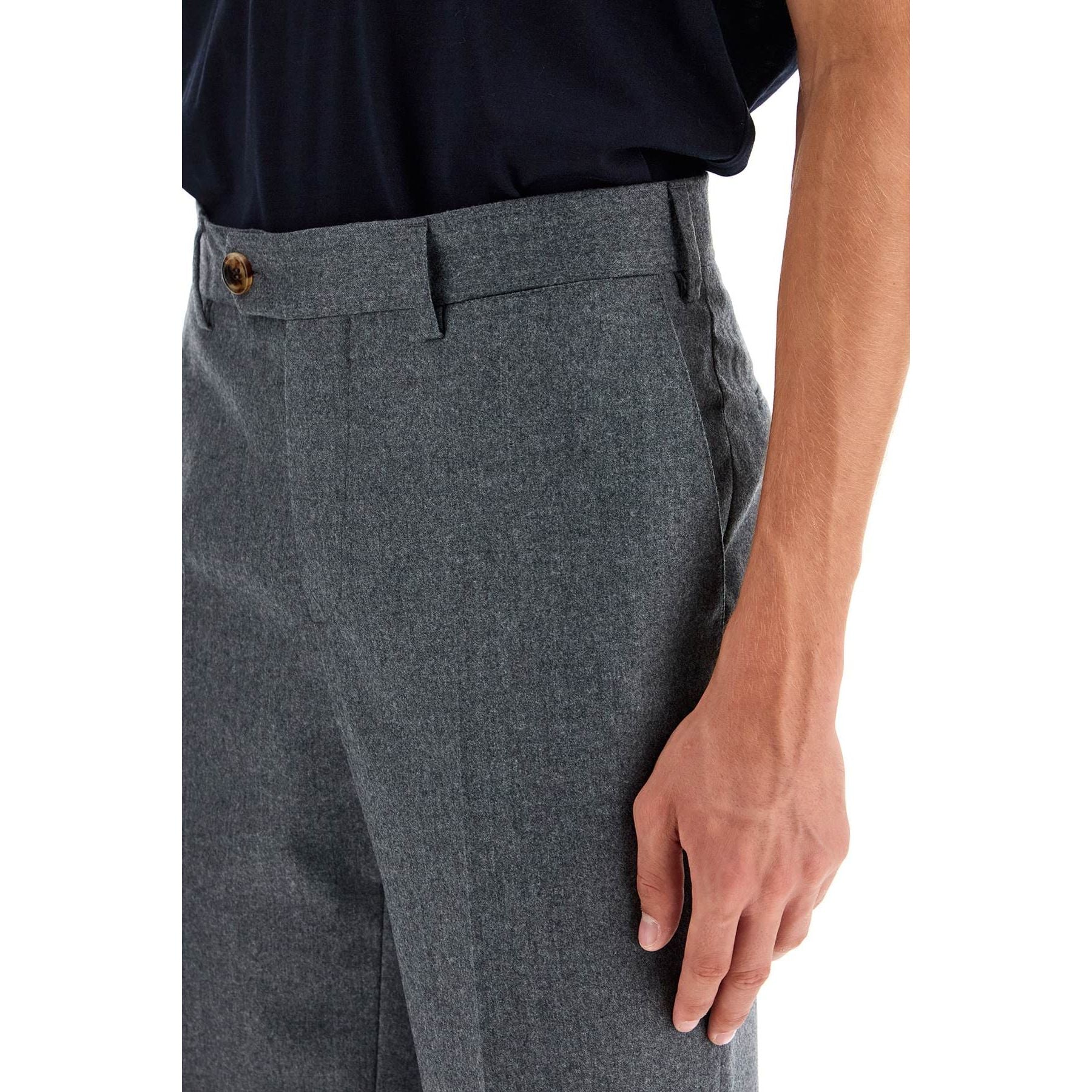 Italian Fit Flannel Trousers For A