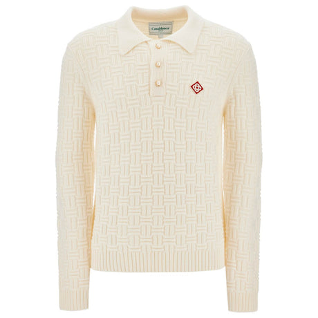 Woolen Polo-style Pullover