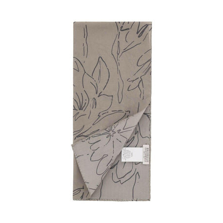 Silk Magnolia Print Pongée Foulard.