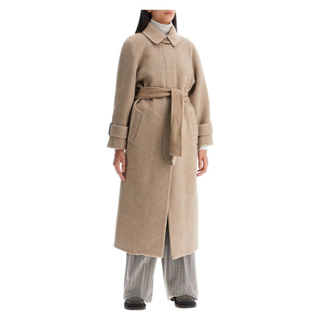 BRUNELLO CUCINELLI-Wool And Cashmere Coat With Belt. -JOHN JULIA.