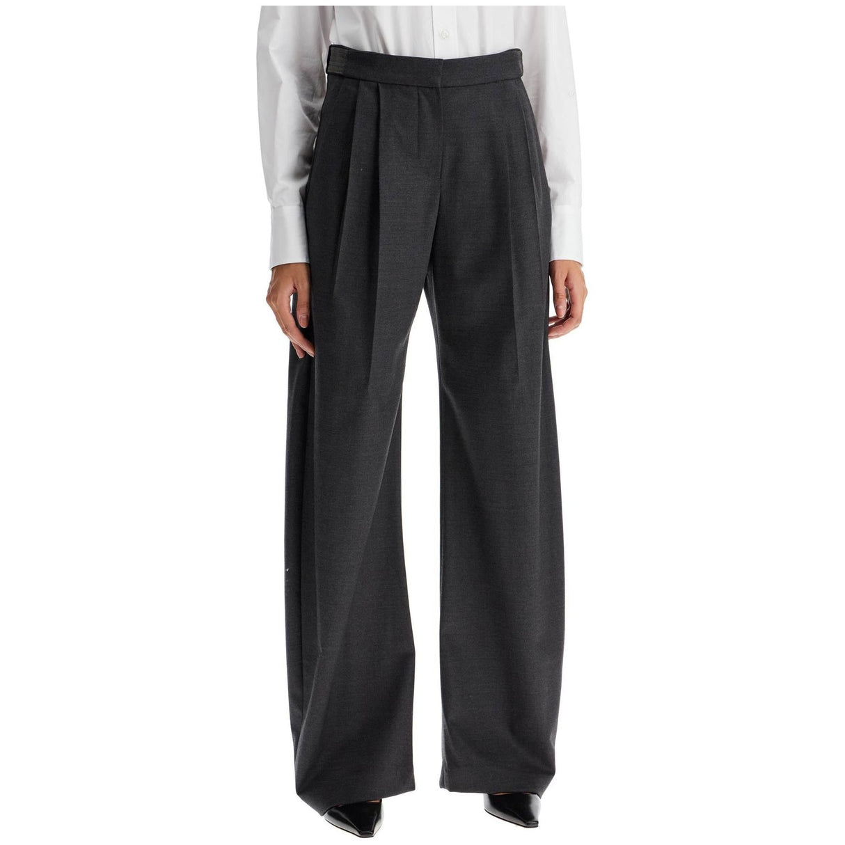 Stretch Wool Twill Tailored Trousers