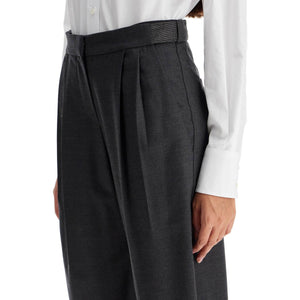 Stretch Wool Twill Tailored Trousers