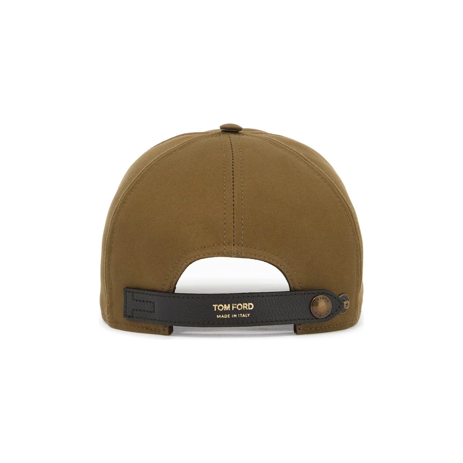 Canvas and Leather Embroidered Cap