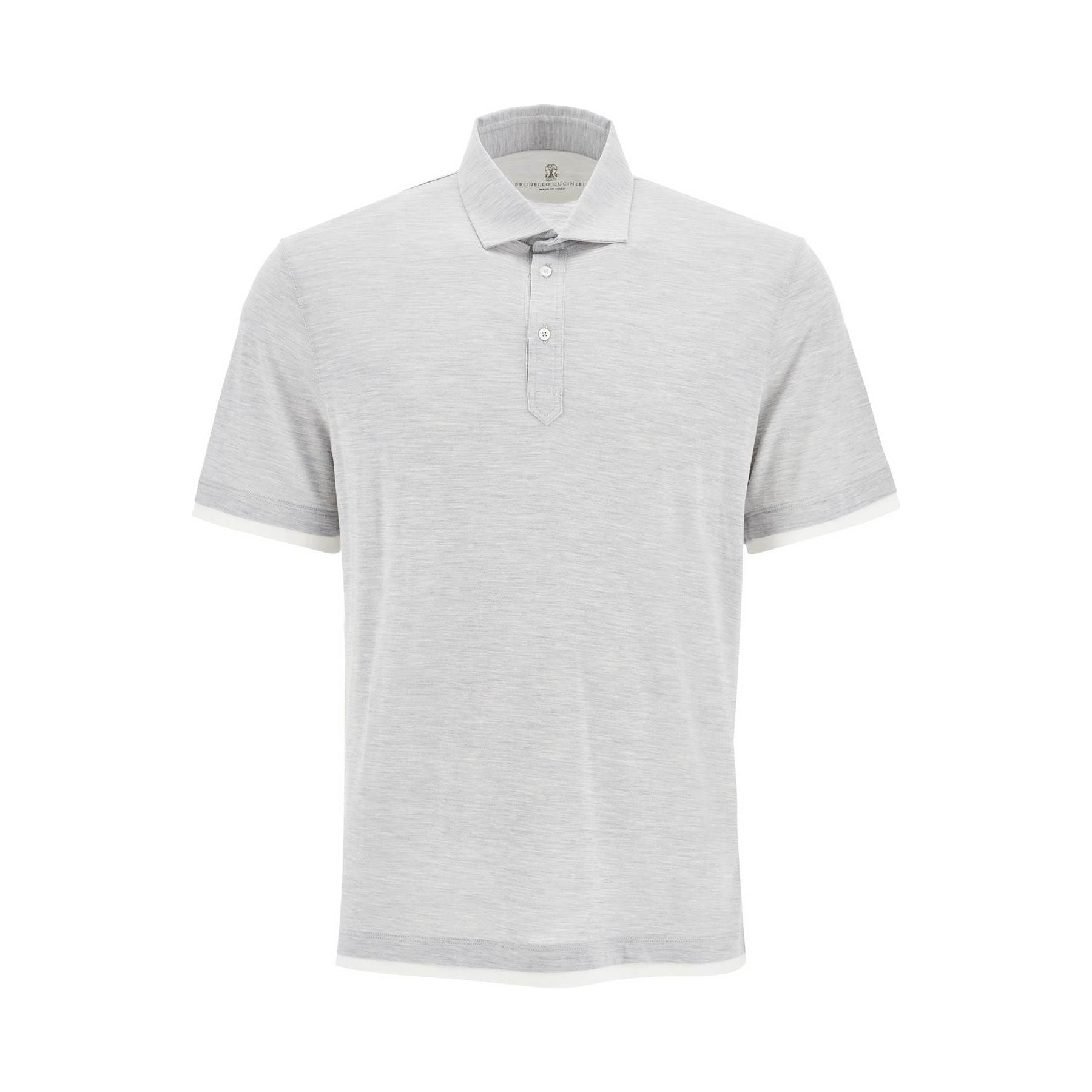 Silk And Cotton Polo Shirt With Double Edges