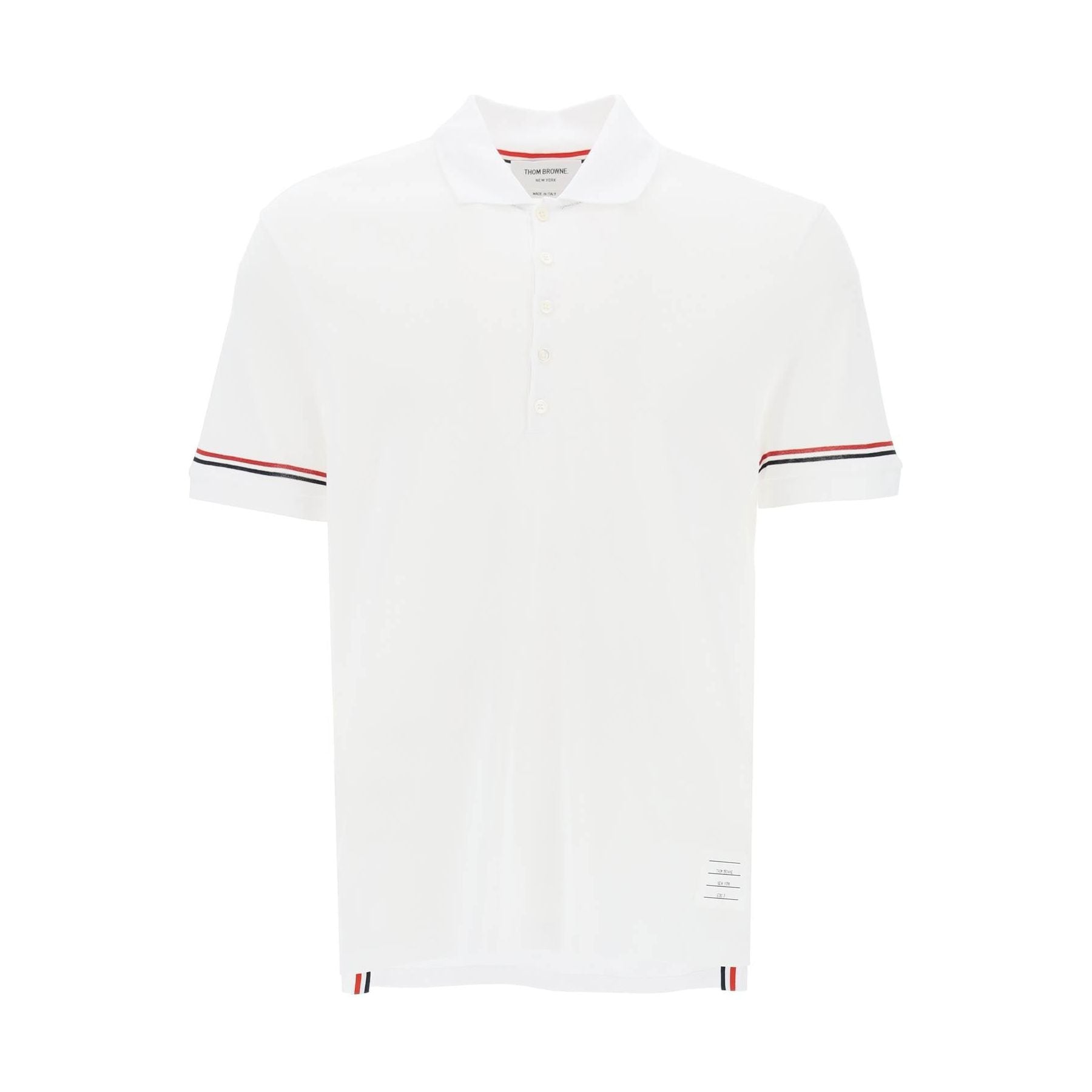 Tricolor Intarsia Polo Shirt