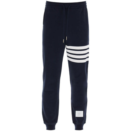 THOM BROWNE-Classic Loopback 4-Bar Sweatpants-JOHN JULIA