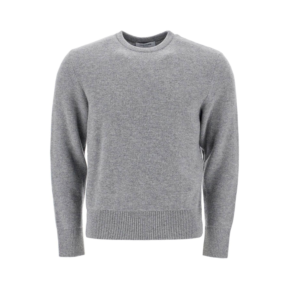 THOM BROWNE-Wool Piqué Crewneck Pullover -JOHN JULIA.