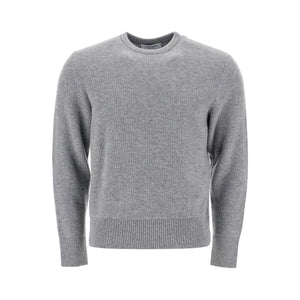 THOM BROWNE-Wool Piqué Crewneck Pullover -JOHN JULIA.