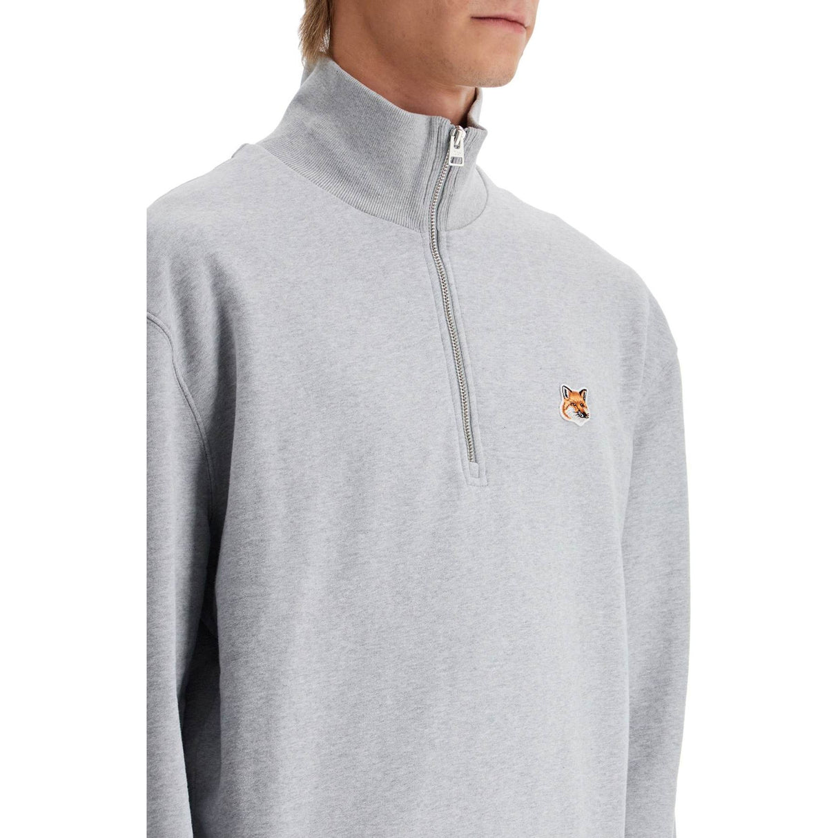 Half-zip Sweatshirt With Fox Head