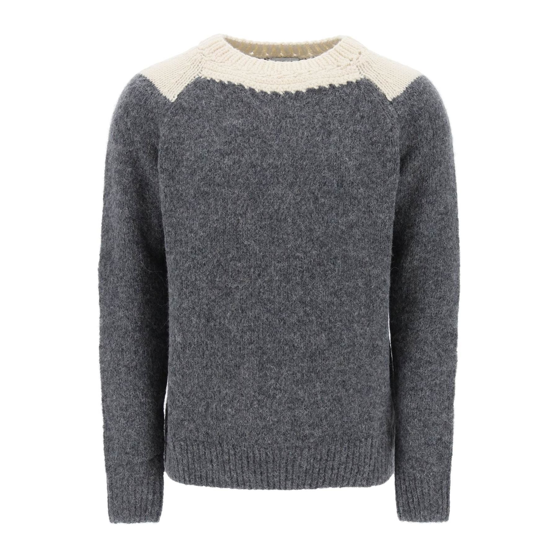 Two Tone Alpaca And Wool Sweater