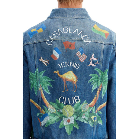 CASABLANCA-Denim Tennis Club Jacket -JOHN JULIA.