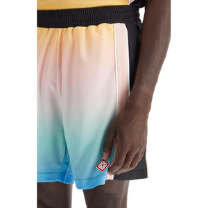 Pastel Gradient Football Bermuda Shorts.