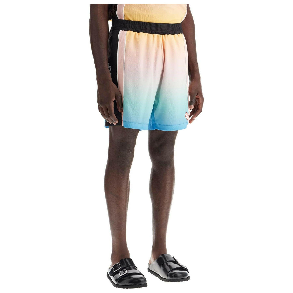 Pastel Gradient Football Bermuda Shorts.