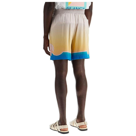 Colorful Silk Bermuda Shorts Set.