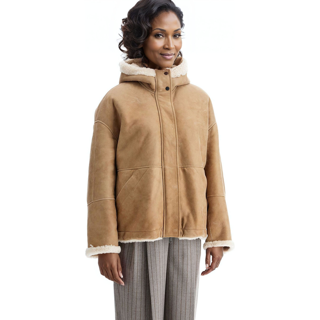 BRUNELLO CUCINELLI-Reversible Shearling Jacket -JOHN JULIA.