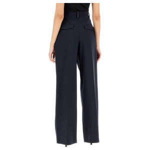 Tropical Luxury Wool High Waist Trousers.