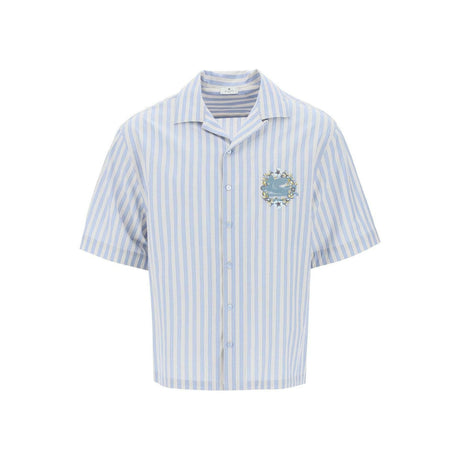 Striped Pegasus Bowling Shirt.