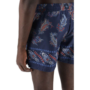 Paisley Foliage Pattern Technical Shorts