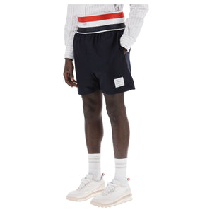 Wool Twill Elastic Waistband Shorts