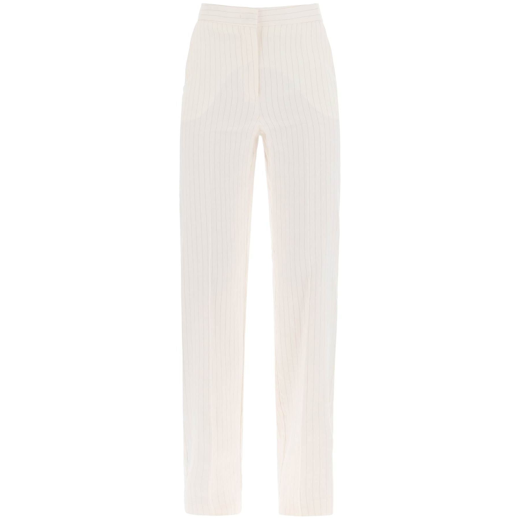Pinstripe Linen and Cotton Monaco Trousers