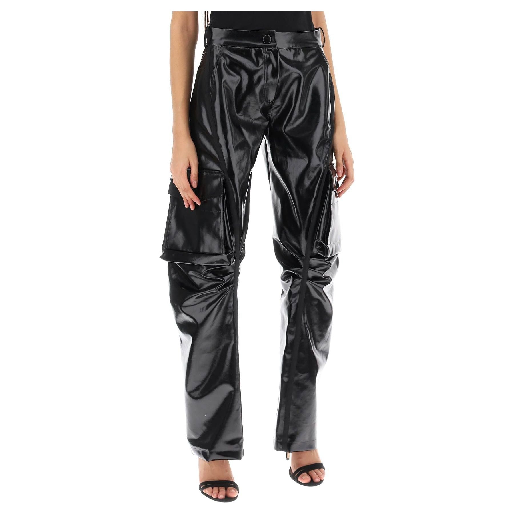 Coated Cotton Cargo Pants