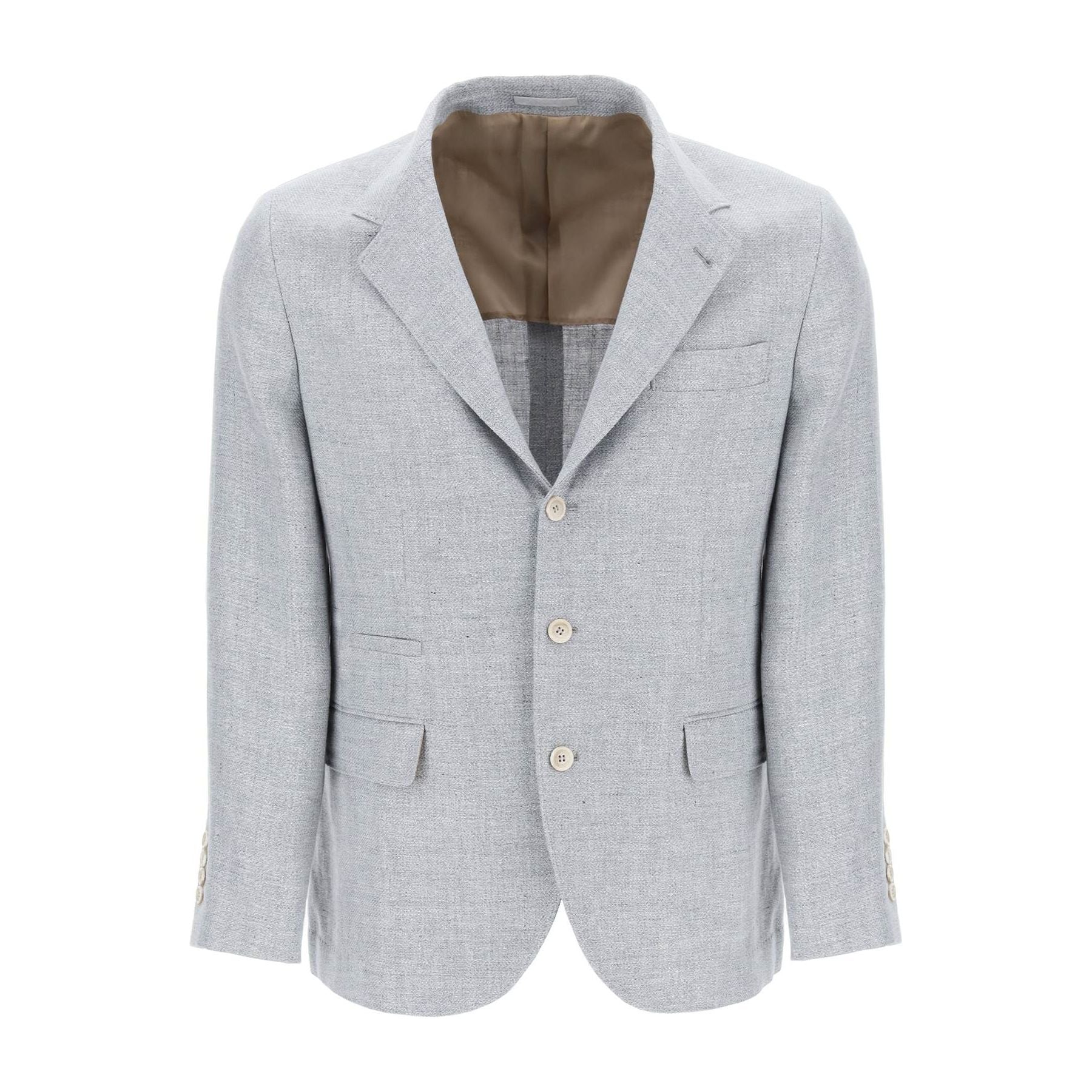 Unstructured Linen Wool And Silk Jacket