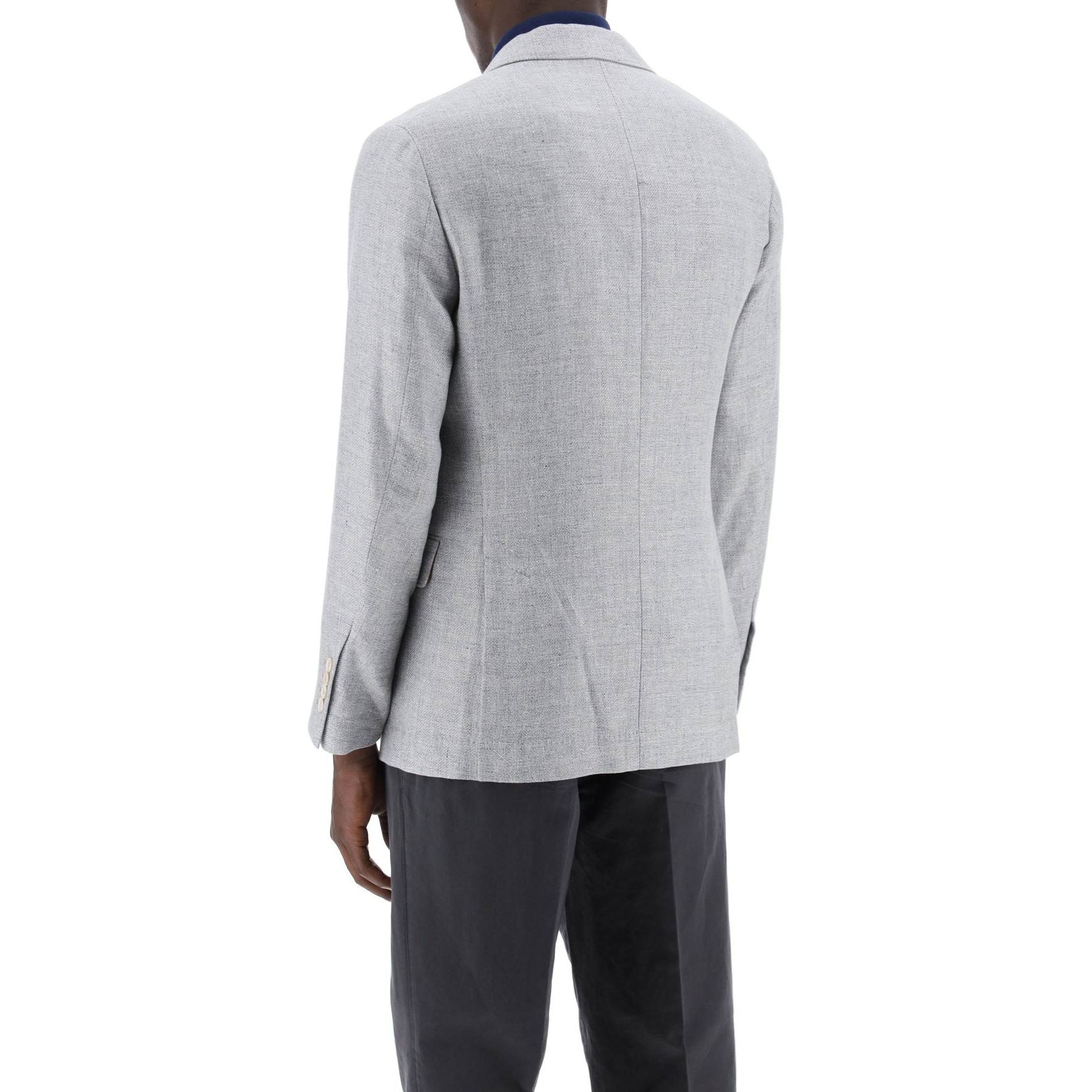 Unstructured Linen Wool And Silk Jacket