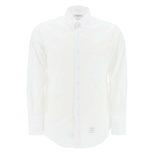 Grosgrain Placket Solid Poplin Shirt.