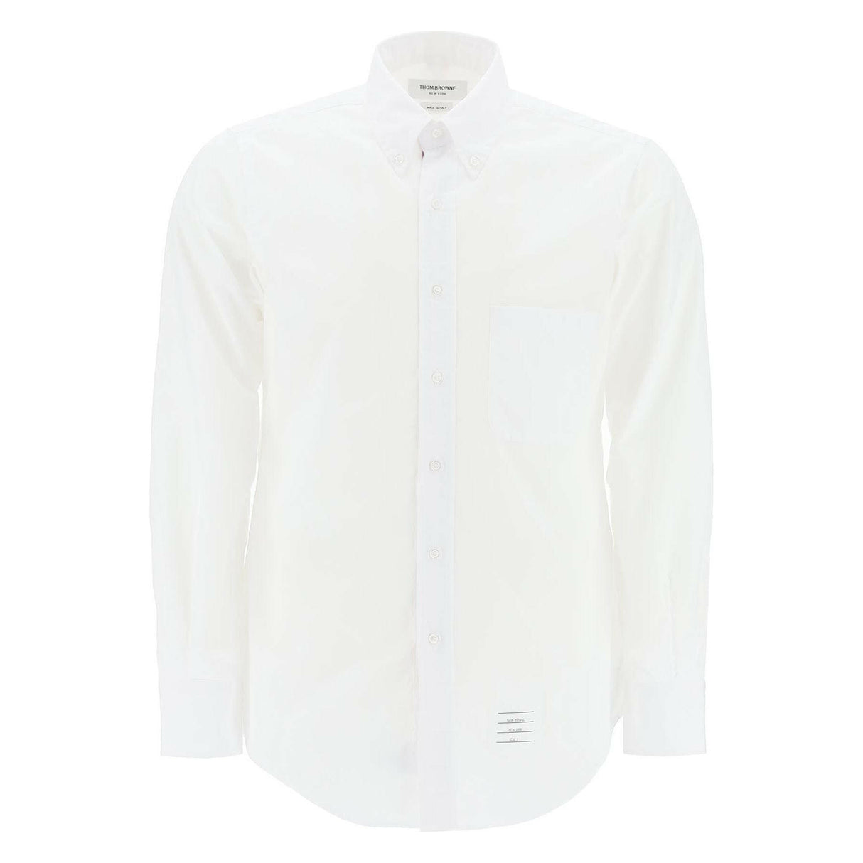 Cotton Oxford Grosgrain Placket Shirt.