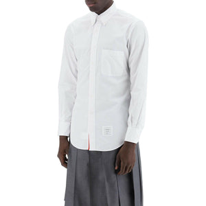 Grosgrain Placket Solid Poplin Shirt.