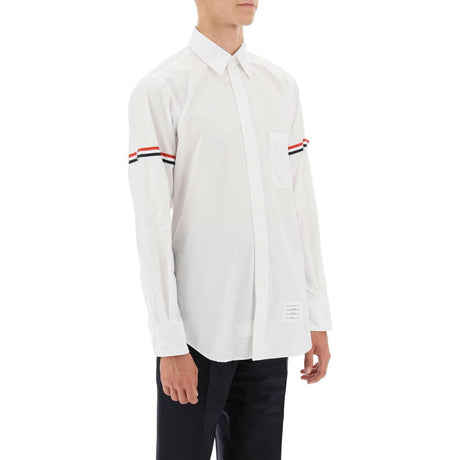 Oxford Striped Grosgrain Armband Classic Shirt.