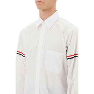 Oxford Striped Grosgrain Armband Classic Shirt.