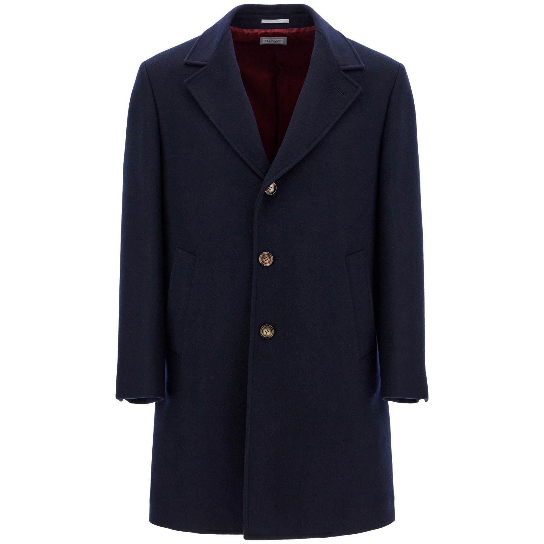 BRUNELLO CUCINELLI-Wool Beaver Coat In Eight -JOHN JULIA.