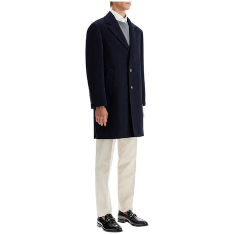 BRUNELLO CUCINELLI-Wool Beaver Coat In Eight -JOHN JULIA.