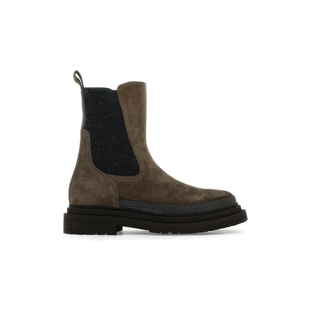 Precious Contour Suede Chelsea boots.