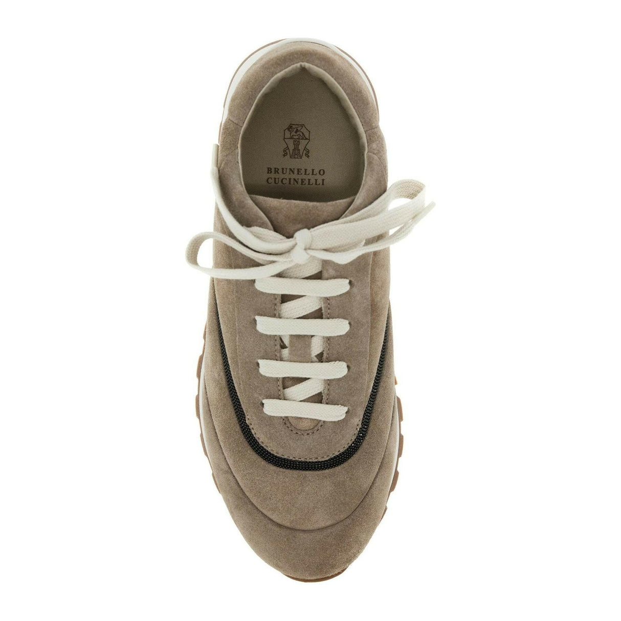 Suede Precious Stripe Sneakers.