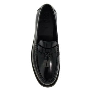 Shiny Tassel Calfskin Penny Loafers.