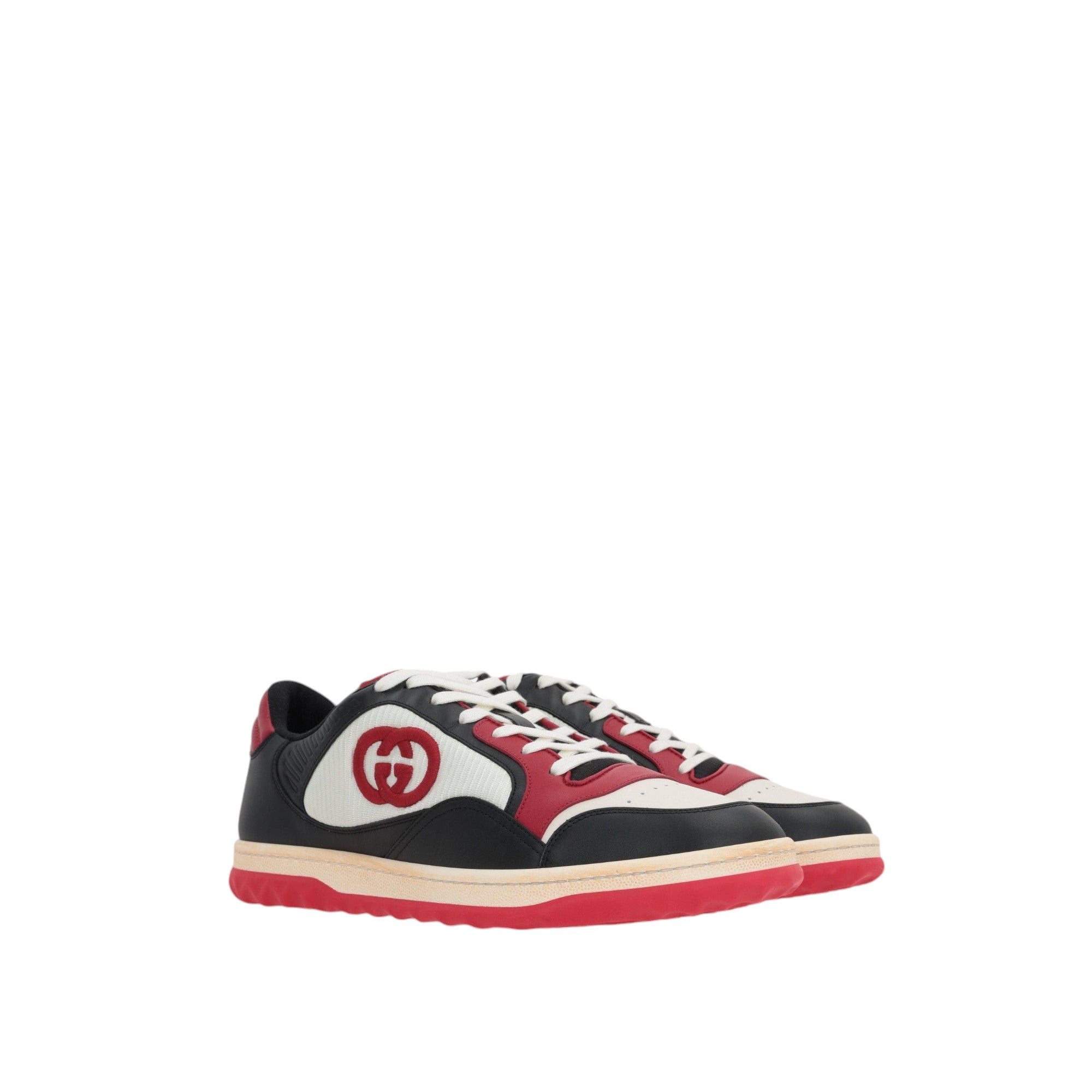 Mac80 Smooth Leather Mesh Sneakers-GUCCI-JOHN JULIA