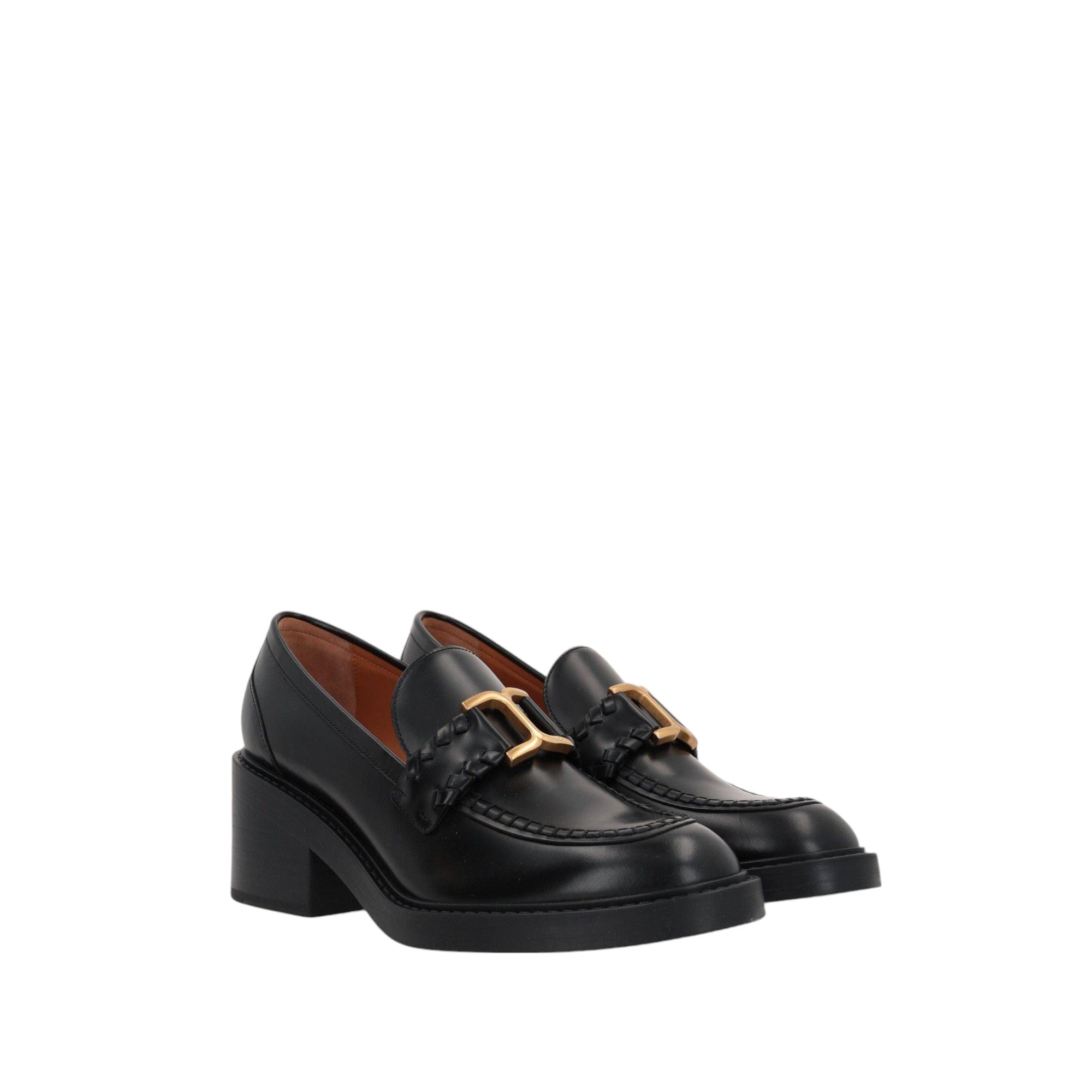 Marcie Brushed Leather Loafers-CHLOÉ-JOHN JULIA