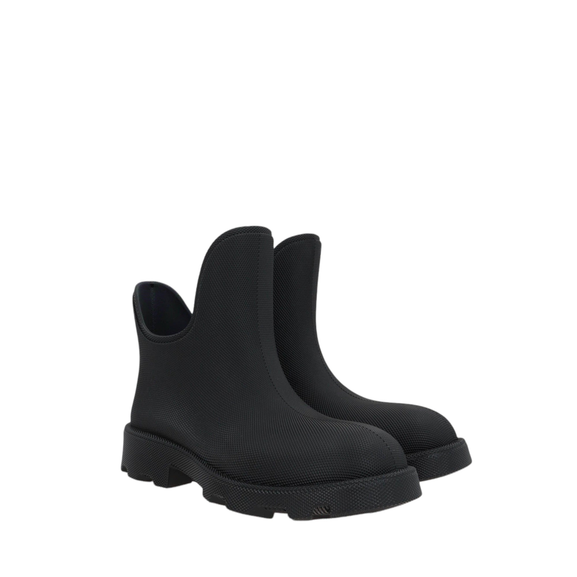 Marsh Textured Rubber Rain Boots-BURBERRY-JOHN JULIA