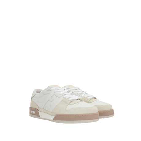 Match Grainy Leather Suede Sneakers-FENDI-JOHN JULIA