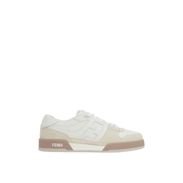 Match Grainy Leather Suede Sneakers-FENDI-JOHN JULIA