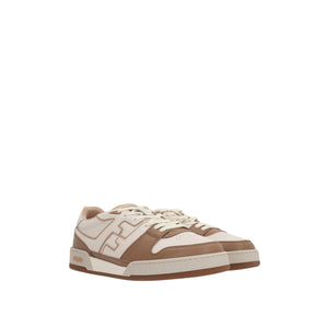 Match Smooth Leather Sneakers-FENDI-JOHN JULIA