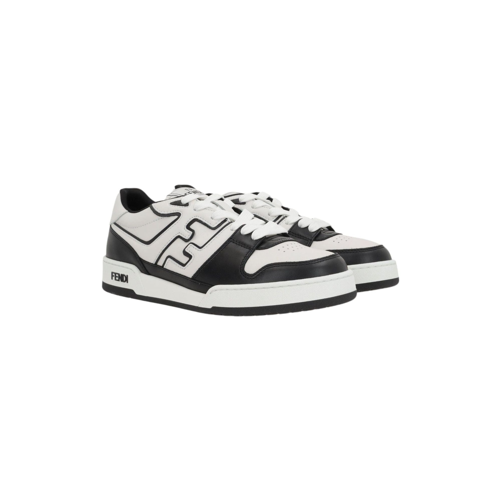 Match Smooth Leather Sneakers-FENDI-JOHN JULIA