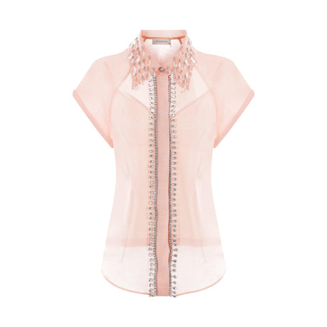 Matchmaker Diamante Organza Shirt-ZIMMERMANN-JOHN JULIA