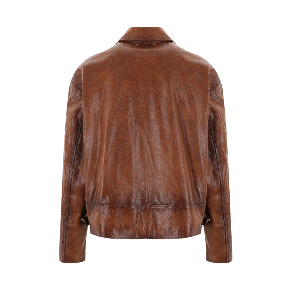 Maurice Vintage Leather Full-zip Jacket-GOLDEN GOOSE-JOHN JULIA