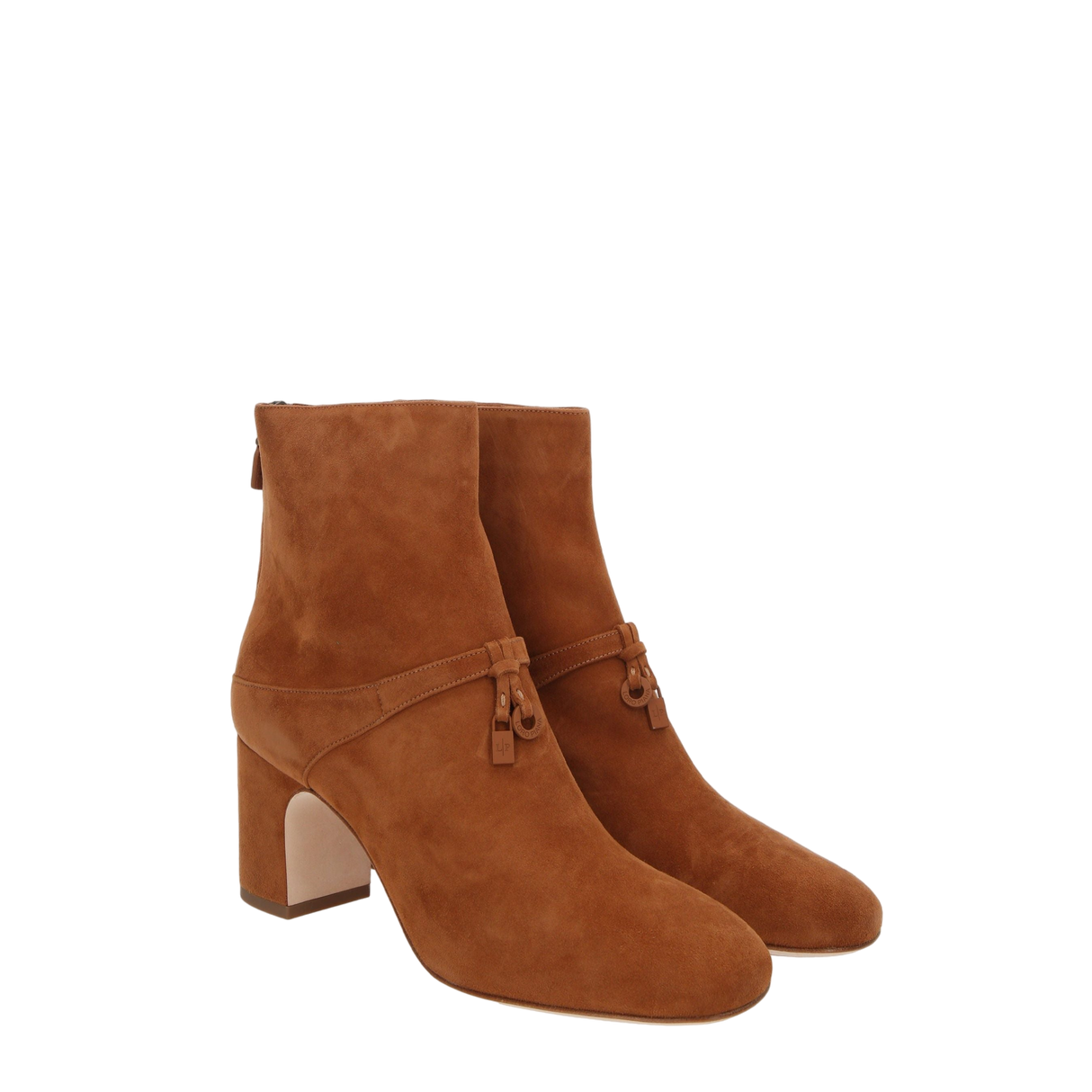 Maxi Charms Suede Ankle Boots-LORO PIANA-JOHN JULIA